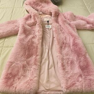Lemonplet Faux Fur Hoodie Coat